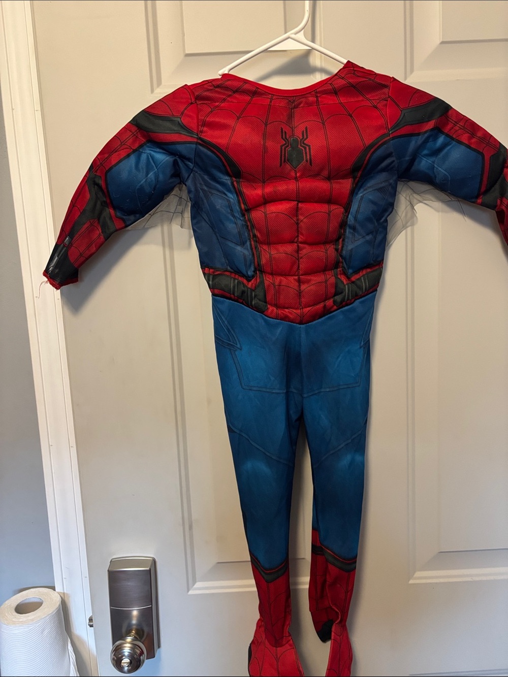 Kids Red & Blue Spider-Themed Costume - Muscle Chest
